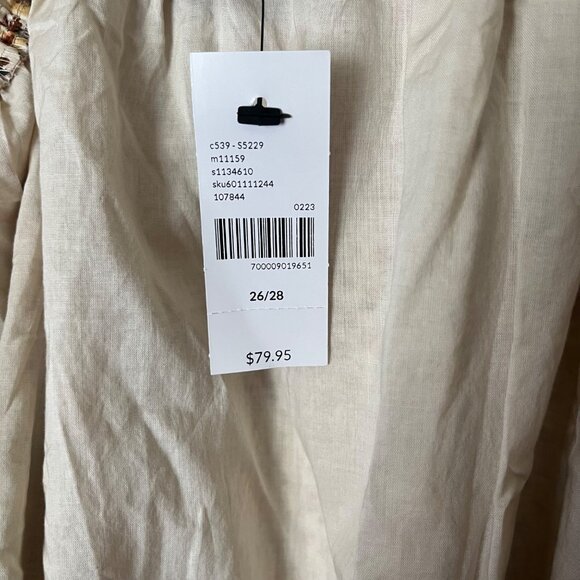 Lane Bryant Floral Maxi Skirt Womens Size 26/28 4X Pull On Long Tiered NWT - Picture 6 of 8